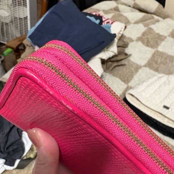 Coach Fuchsia Textured Wallet - Picture 7 of 8